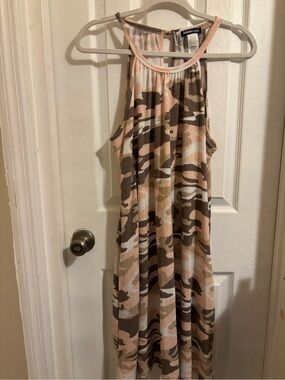 NWOT Heimish USA Camo Halter Swing Dress Sz Large